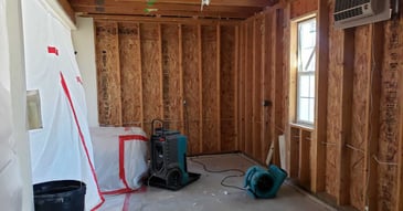 Stock image of water damage restoration in a home in Reno, NV