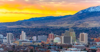 Stock image of the buildings in Reno, NV - M and G Construction