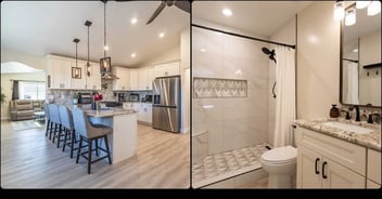 Image of a kitchen and bathroom remodel in a whole home remodel in a Reno, NV home by M and G Construction