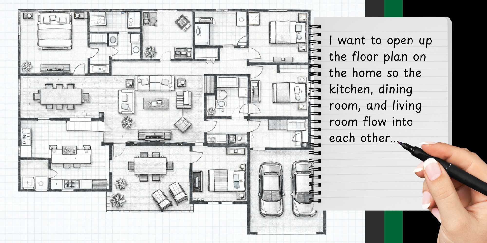Opening up your floor plan during a home remodel by M&G Construction in Reno, NV