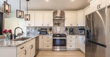 Kitchen remodel with stainless steel appliances by M&G Construction in Reno, NV