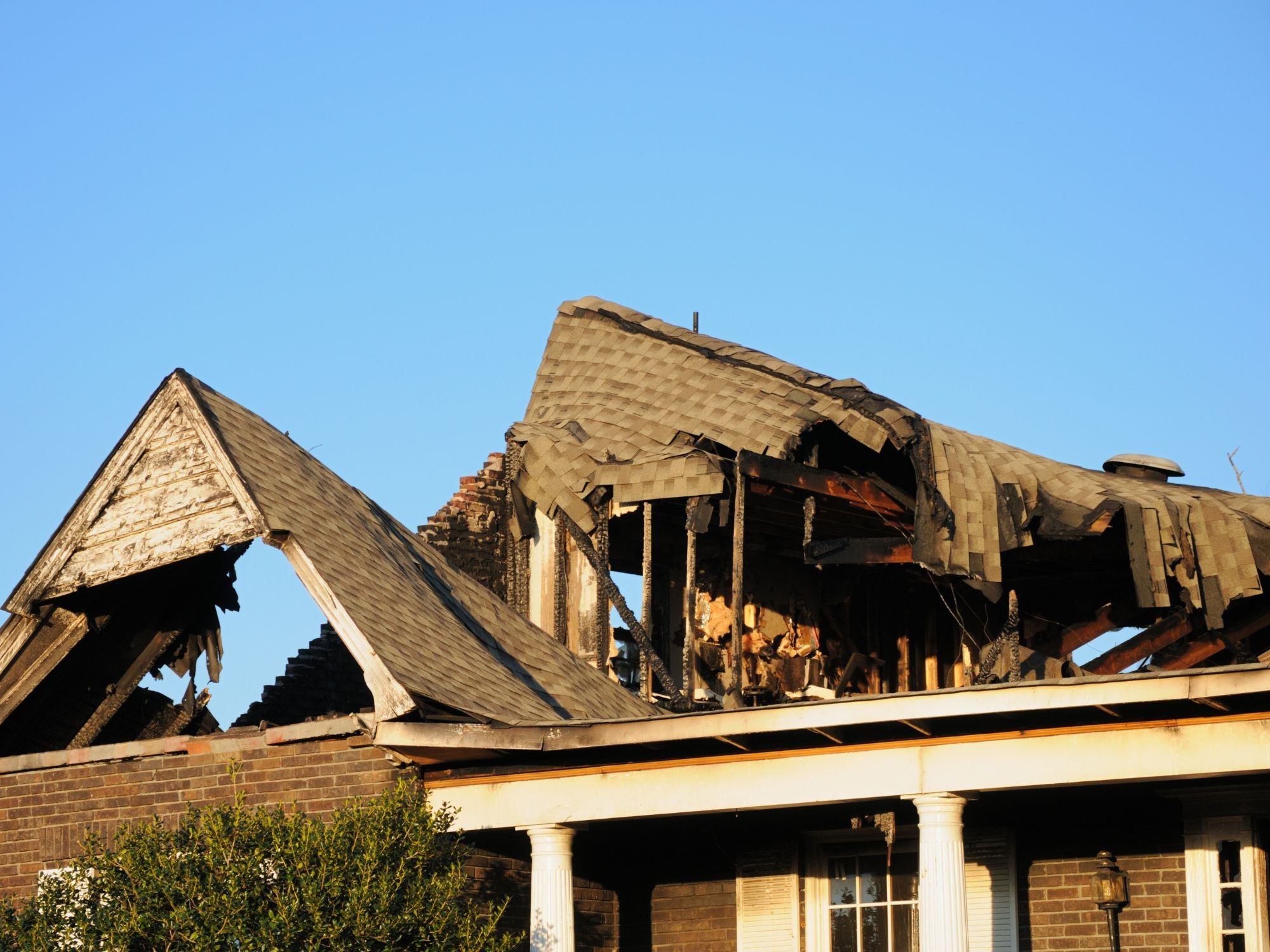 Stock Image of Fire Damage in Reno, Nevada